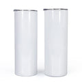 Ready to Ship Custom logo 20 oz Skinny Stainless Steel 20oz Sublimation Blank Straight Flat Bottom Edge Tumbler with Straw