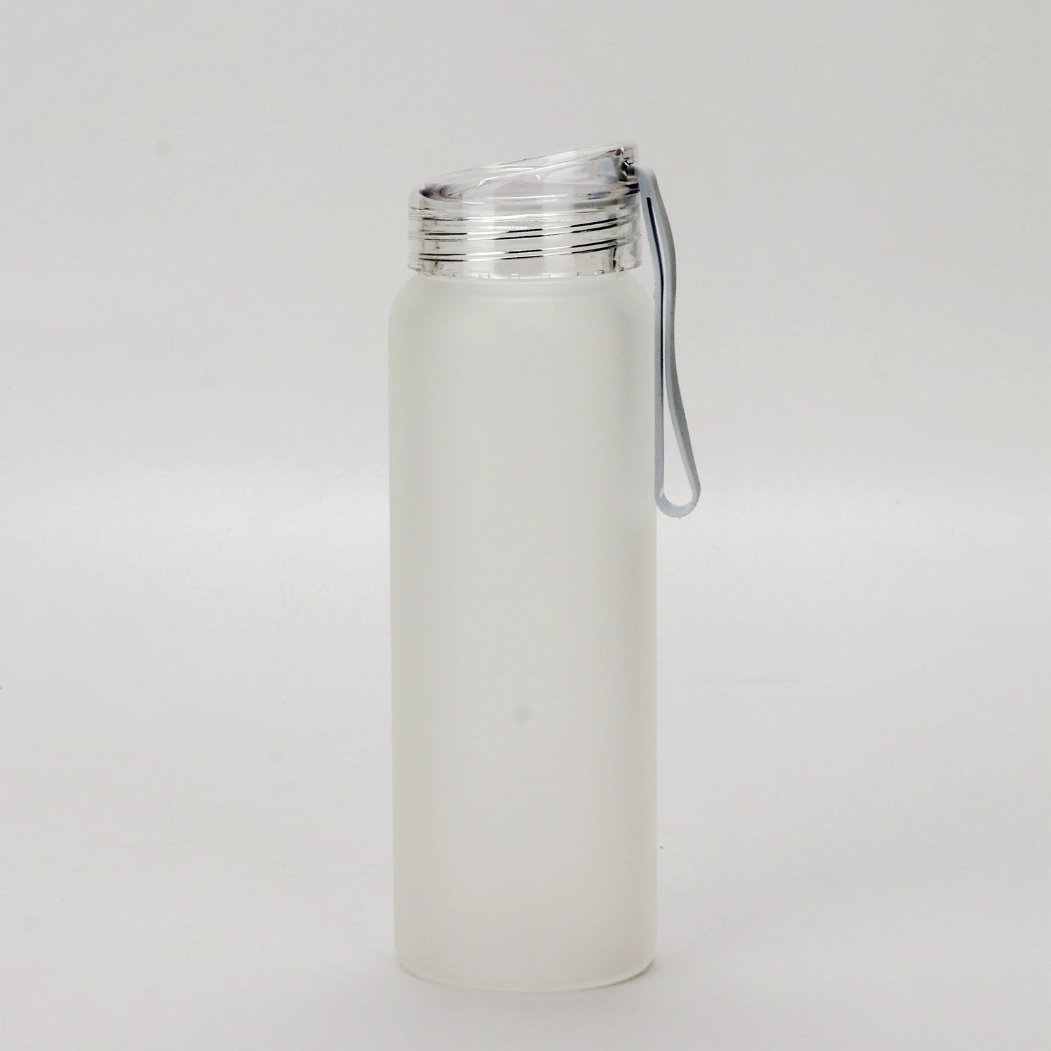 Topjlh Sublimation High Quality Customized Print 500ml Frosted Glass Water Bottle Glass Tumblers for Travel