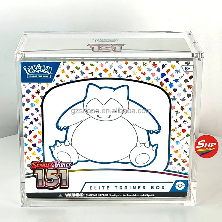 SHP Custom Acrylic Pokemon TCG Scarlet and Violet 151 Cartas Pokemon Original 151 Japanese Cards Booster Box ETB Display Case