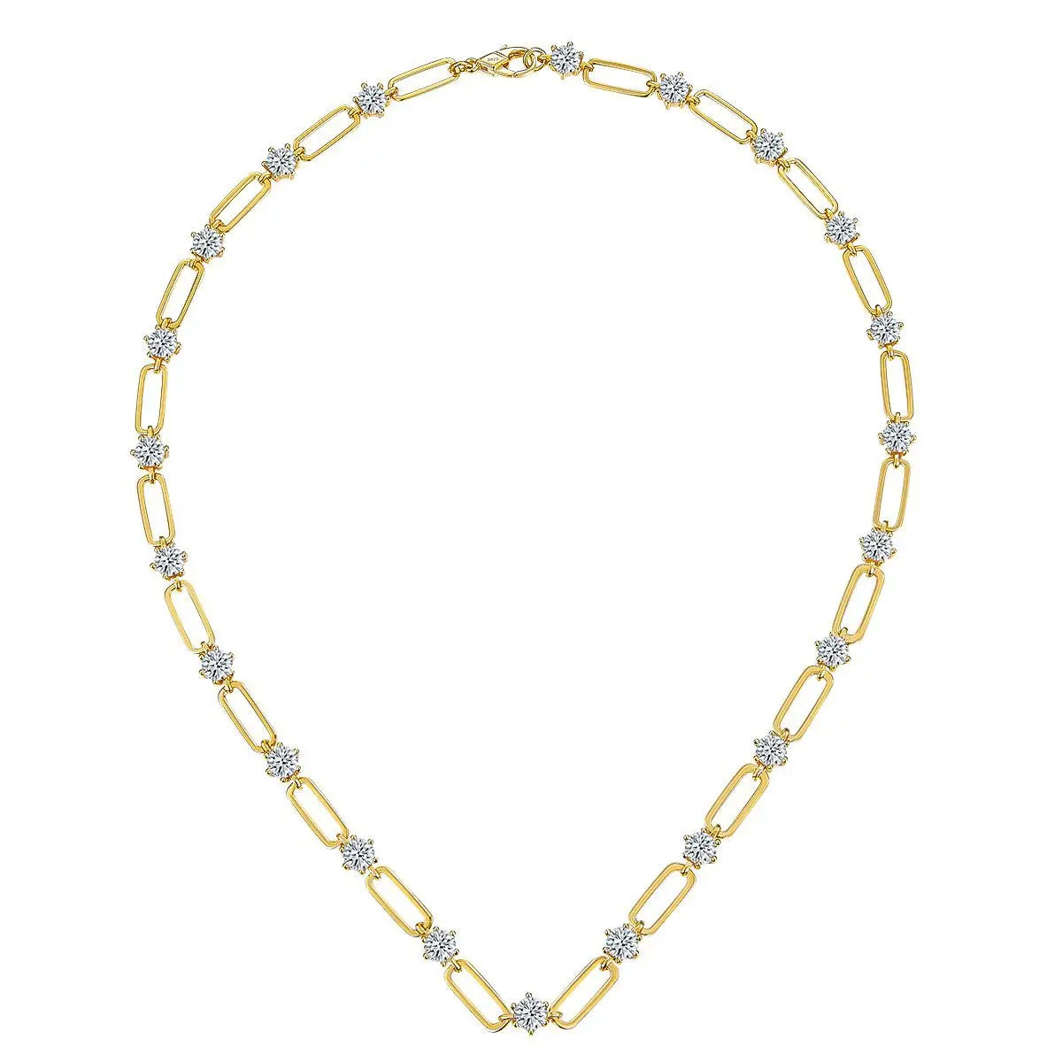Trendy Gold-Plated Round Cut Diamond Moissanite Tennis Bracelets Factory Wholesale Price Pass Diamond Tester for Gifts Parties