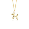 Fashion Jewelry Necklace 925 Sterling Silver Dog Pendant Necklace Animal Gold Plated Necklace Women