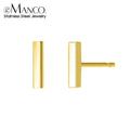 EManco Cross-border Earrings with Simple Stainless Steel Studs for Women with Punk Geometric Earring 316L Titanium Steel Jewelry