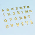 High Fashion Stainless Steel Letter Charm Pendant Necklace Gold Plated with Zircon as Main Stone