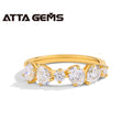 ATTA Top Quality D Color Fancy Shaped Moissanite Diamond Rings for Women S925 Sterling Silver Engagement Wedding Fine Jewelry