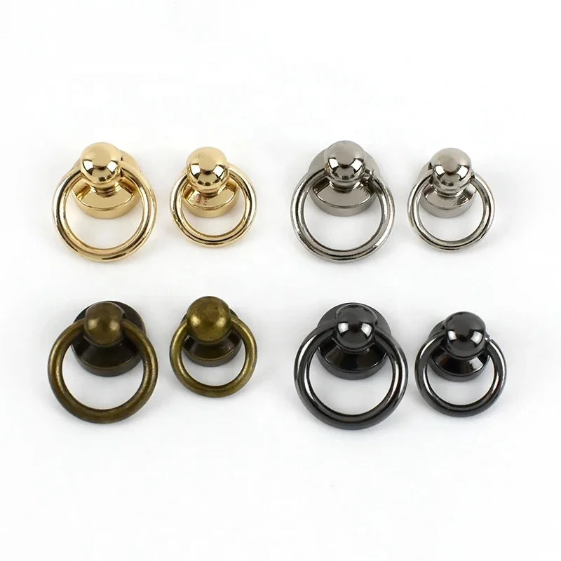 Deepeel F3-17 10mm DIY Hardware Accessories Handbag Side Clip Hanger Buckle Phone Shell Screws Rivets Connetive Clasp for Bags