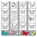 Eco-friendly Design PET Bees and butterfly Stencil Wholesale Plastic Stencils for Wall Painting Drawing Stencil Set