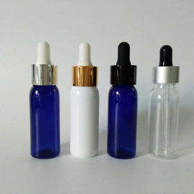 Mini Plastic Dropper Bottle for Skin Care Serum Lotion & Essential Oil Packaging with Screen Printing Sizes 10ml-50ml