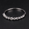 SU203 Women Fine Real 9K 10K 14K 18K Solid Gold Jewelry Custom Moissanite Lab Grown Natural Diamond Half Eternity Band Ring