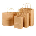 Kraft Paper Bag With Handle Party Birthday Holiday Gift Bag Takeaway Handle Food Packaging Paper Bags