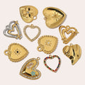 Beimai OEM Irregular Heart Diamond-encrusted Stainless Steel Gold Filled Jewelry Accessories Heart Necklace Pendant