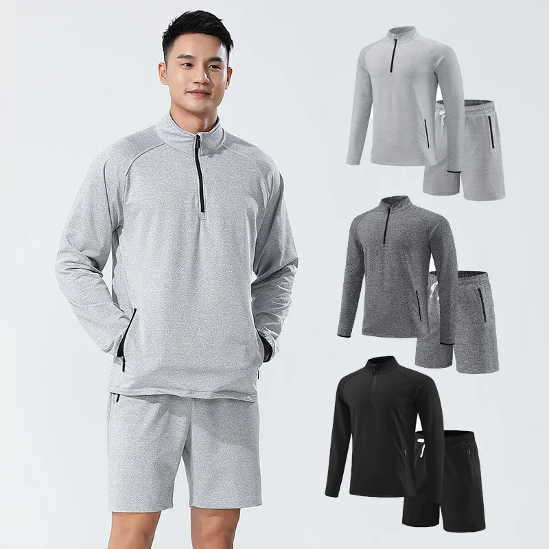 New Football Uniforms Men Soccer Training Jersey Sets Sports Long Sleeve Jacket Soccer Tracksuit