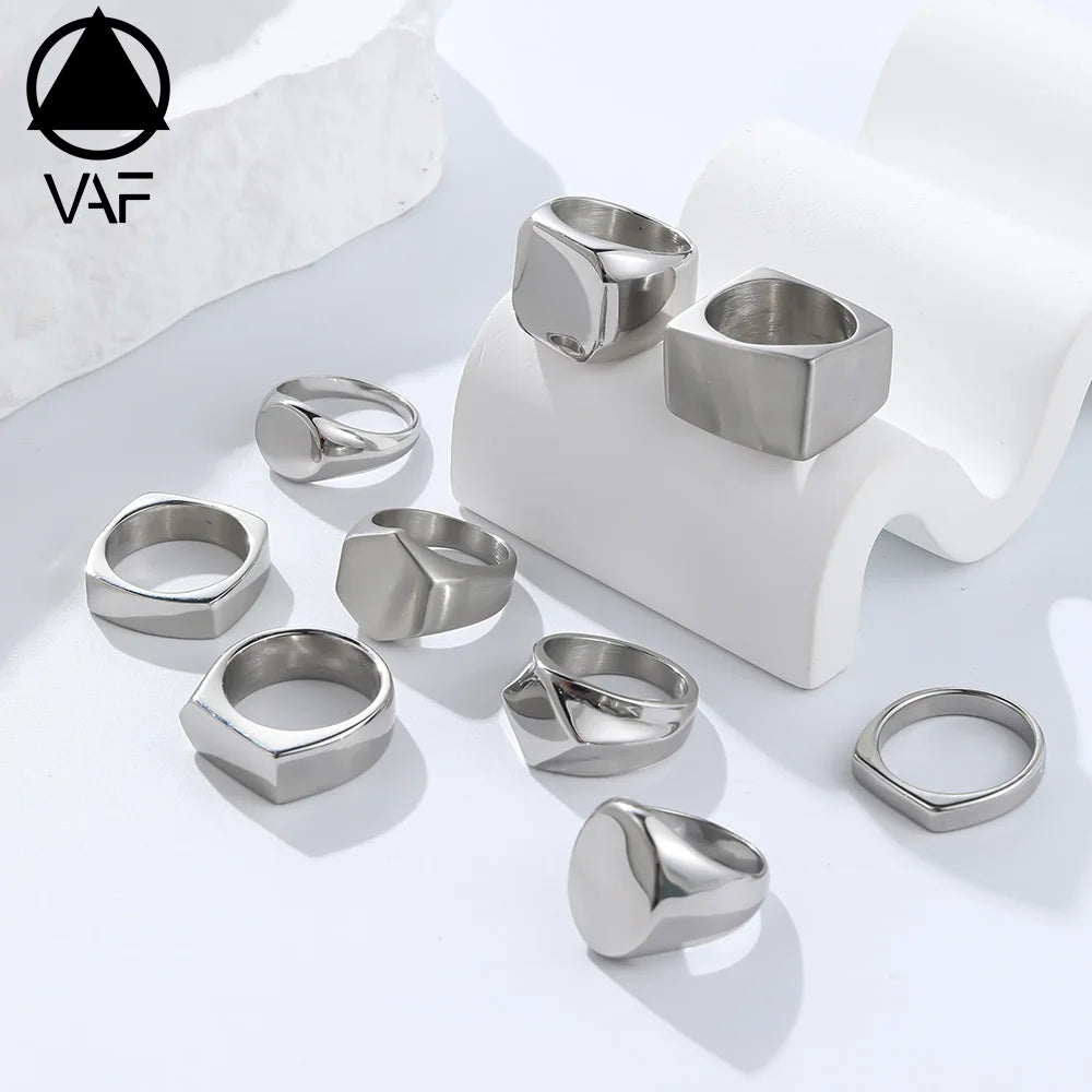 VAF Fully Polished Ring Collection Continuously Updating High-grade Stainless Steel Anti-rust Waterproof No Fading Rings MegaBDM
