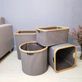 Royaumann Supplies Collapsible Bamboo Oxford Laundry Baskets Hamper for Home Dirty Clothes Kid Toys Storage & Organization