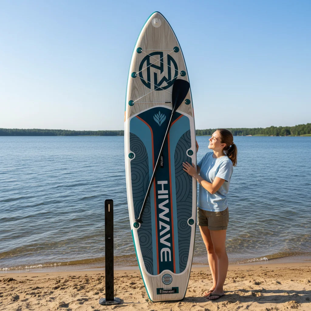 EU Overseas Warehouse 11'x34''x6'' Fishing Paddle Board Drop Stitch Inflatable Stand up Paddle Board Water Sports sup Board