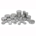 Custom logo Cosmetic Cream Packaging Screw Lid Silver Empty Color Metal Tin Containers Aluminum Jar 100ml