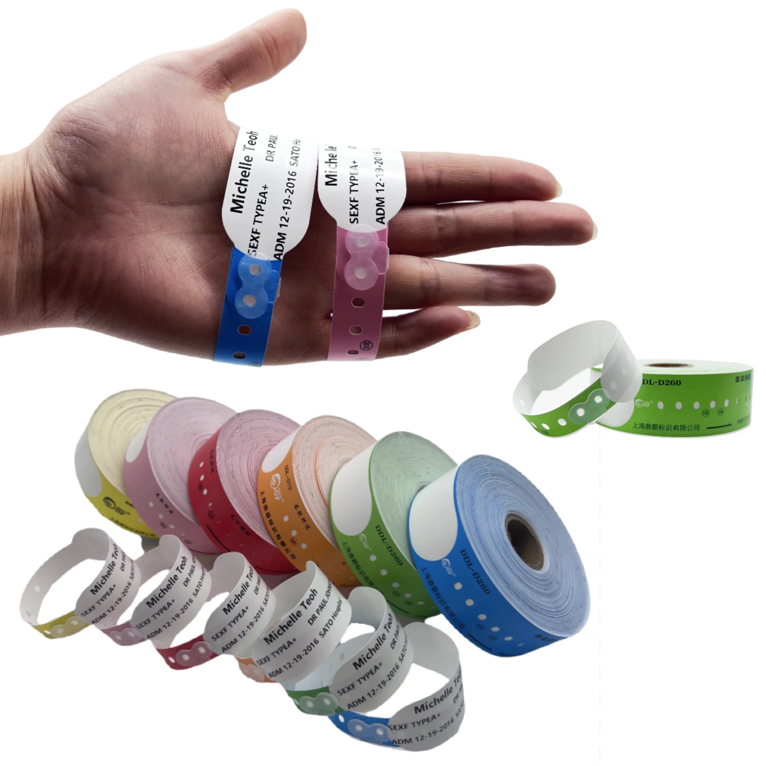 Factory Manufacture Bar Park Club Concert VIP Admission Adult Waterproof One Time Use Bracelet Thermal Paper Printable Wristband
