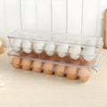14-Egg Capacity Clear Plastic Fridge Organizer Lid Kitchen Storage Container With Handles for Food Storage Refrigerator