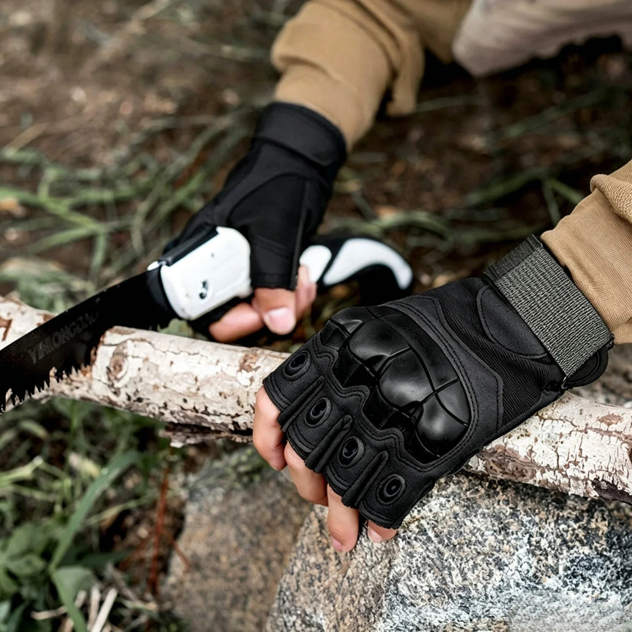 2026 Wholesale Hard Knuckle Fingerless Climbing Outdoor Sport Workout Hunting Shooting Half Finger Tactical Gloves