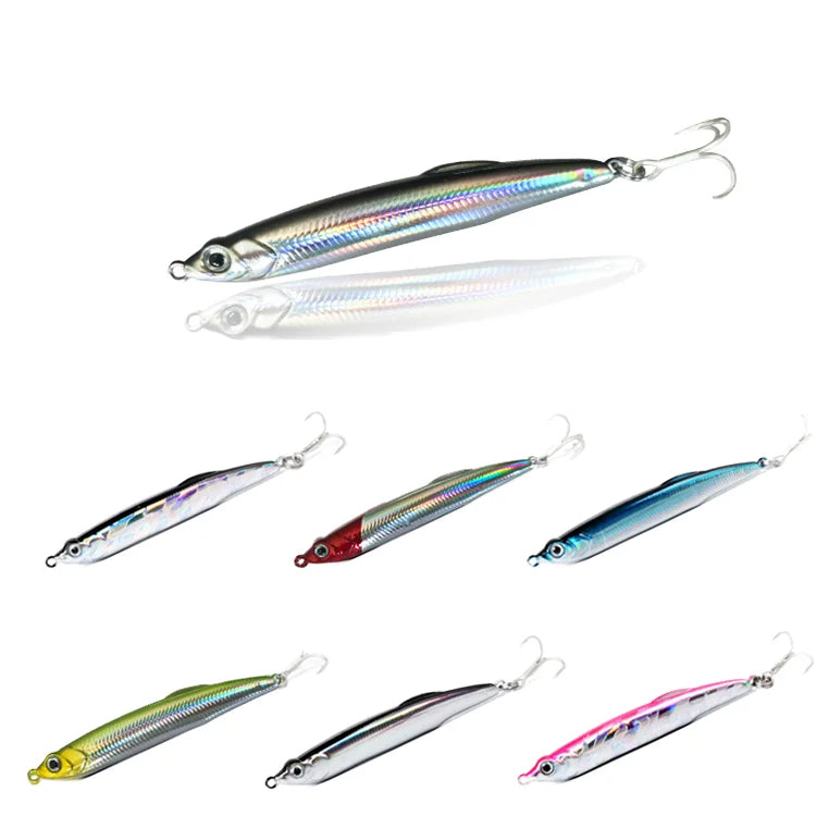 70mm95mm 9g15g ABS Hard Casting Fishing Lure Seabass Vibration Sinking Pencil for Freshwater Saltwater Fishing Lure