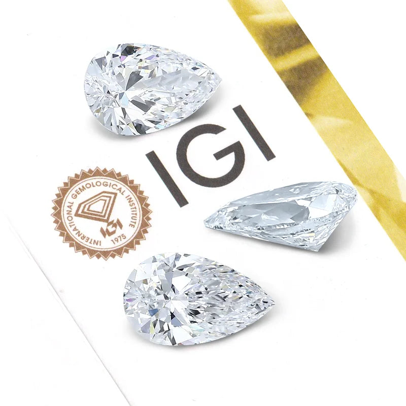 Starsgem 1carat Wholesale Engagement Loose Wholesale Pear Fancy Cutting for Making 18k Gold Rings