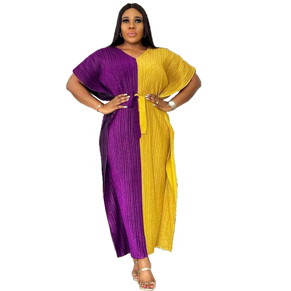 Fashion African Dresses Designs Hot-stamping Cloth African American Dress Colorant Match African Long Dresses for Women