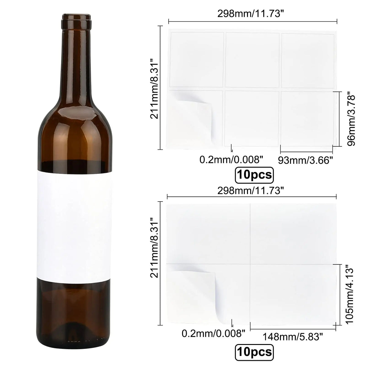 Custom Black Roll Matte Paper Adhesive Stickers Gold Foil Hot Stamping Waterproof Label for Red Wine Bottle