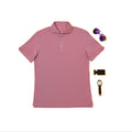 2023 Bosha Men's Royal Pink Polo Shirt Casual Knitted Short Sleeve Quick Dry ODM Supplied