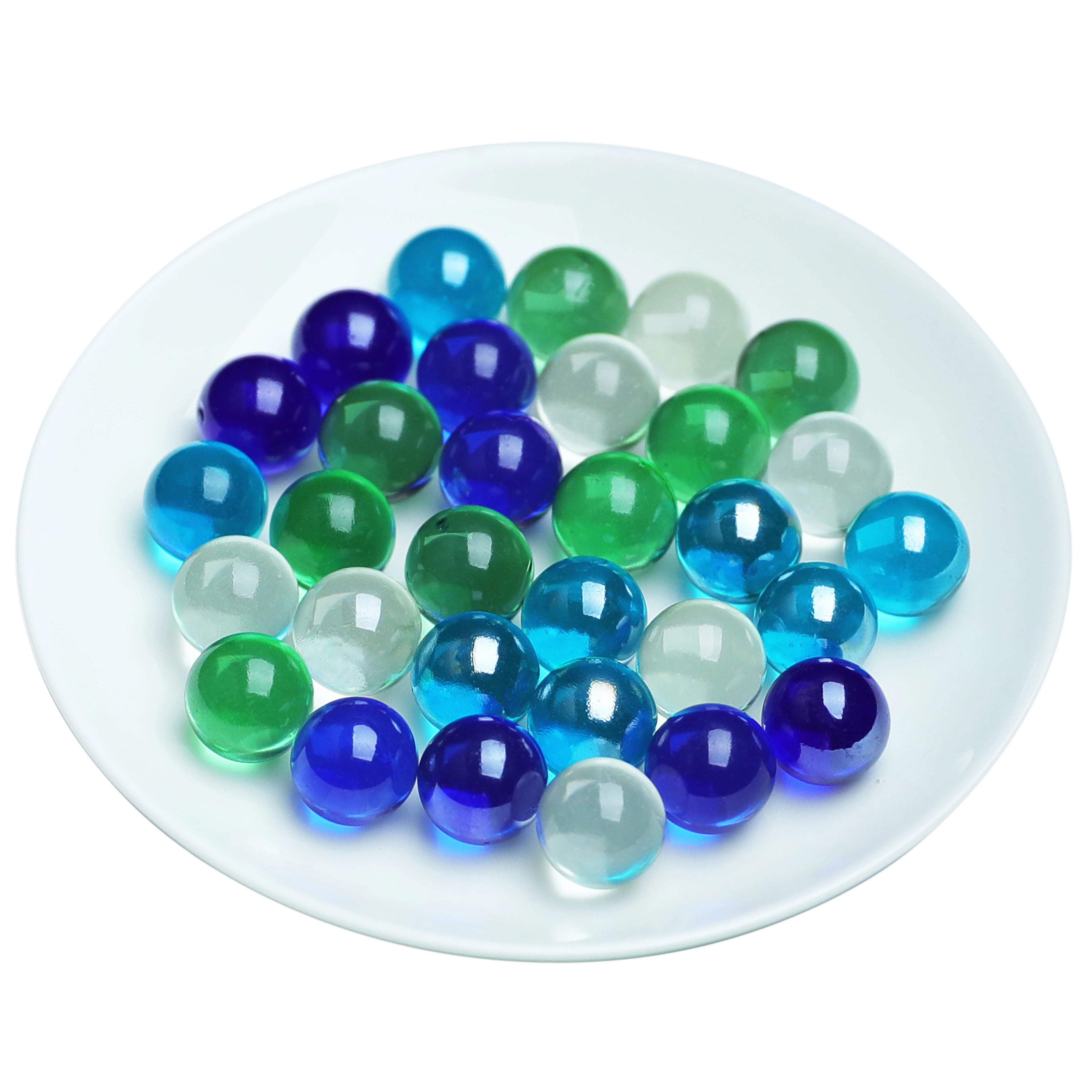 Factory Direct Iridescent Polished Lead - Free Colorful Transparent Solid Glass Beads for DIY Craft Supplies