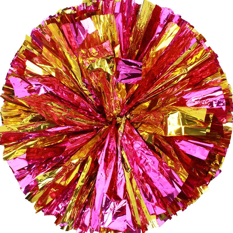 HH-0606 Cheerleading Big PVC Pom Poms 30cm Tissue Paper Tinsel Pull Bow Graduation Ramadan Diwali Mother's Day Easter