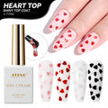 JTING New Arrival Hearts Top Coat Gel for Nail Art Salon 4color Acid Free Glitter Heart Top Coat ODM Custom Private Brand