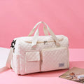 Quilted Weekender Travel Yoga Bag Dry Wet Waterproof Luggage Holder Duffel Bag with Front Zipper Pocket Shoe Compartment