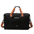 Custom Logo Waterproof Gym Bag Large Capacity Travel Duffle Bag with Trolley Sleeve & Wet/Dry Separation for Men & Women