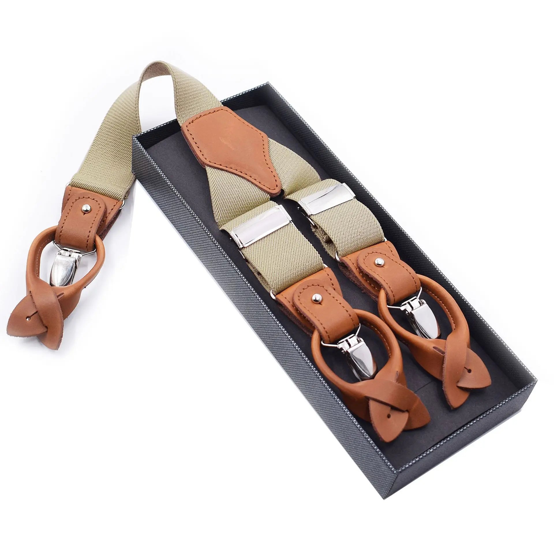 Suspenders Men Solid Mens Trouser Belt Elastic Adjustable Braces Adult Wide Strap Male Suspender 120cm*3.5cm
