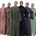 US Dubai Muslim Dresses Kaftans Abaya Women Arab Islamic Clothing EID Dress Fancy Islamic Clothing