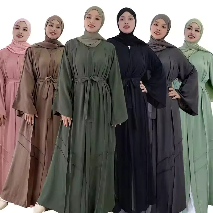 US Dubai Muslim Dresses Kaftans Abaya Women Arab Islamic Clothing EID Dress Fancy Islamic Clothing