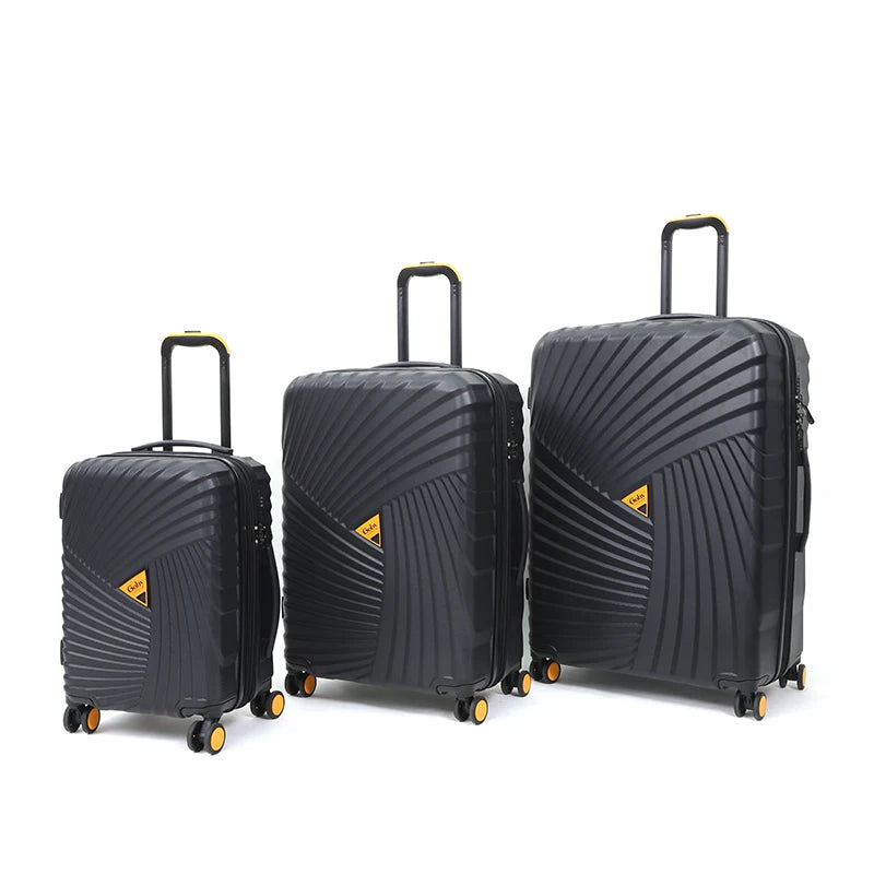 Goby London Luggage 2024 Unisex Durable 3-Piece ABS Spinner Trolley Luggage Set | Stylish & Lightweight Travel Bags