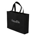 Factory Eco-Friendly Recyclable Black Non-Woven Tote Bag Custom Printed Logo Design Screen Printing Custom Size for Shopping