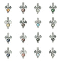 Unique Design Stainless Steel Framework Natural Stone Charm Pterosaur Gemstone Pendant