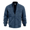 Autumn Vintage Men's Zip-Up Cardigan Jacket Casual Long Sleeve Fleece With Solid Color Zipper Closure Jacket for Men