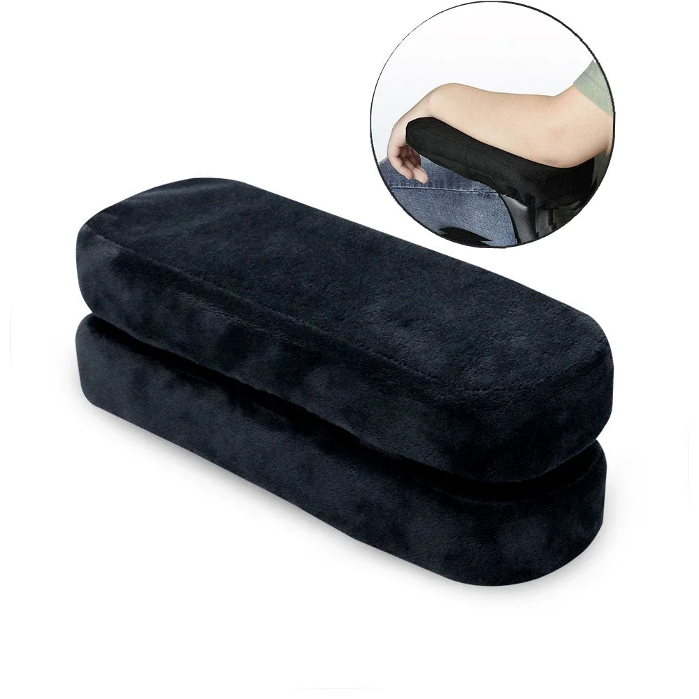 2 Pack Ergonomic Memory Foam Office Chair Armrest Pads Comfy Gaming Chairs Arm Rest Cushion for Elbows Forearms Pressure Relief