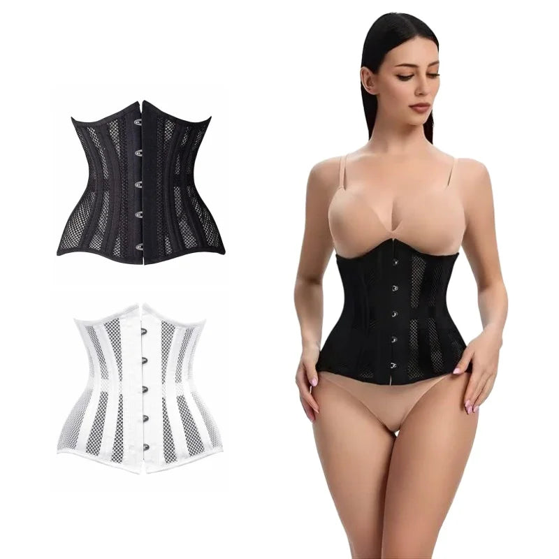 Fajas Colombias Shaper Lace up Corsage Corselet Steel Bones Drawstring Rope Adjustable Slimming Bustier Waist Trainer Corsets