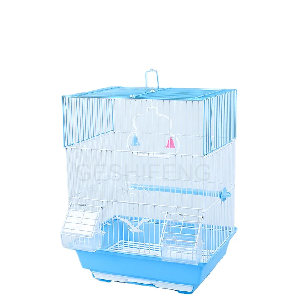 Popular Design Foldable Bird Iron Wire Cage for Parrots Pigeons High-quality Metal Birdhouse Suitable for Feeders Decorations
