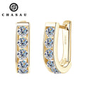 Hot Sale Classic Round 3mm 0.1CT Moissanite Earring S925 Sterling Silver Delicate Personalized U-shaped Earrings