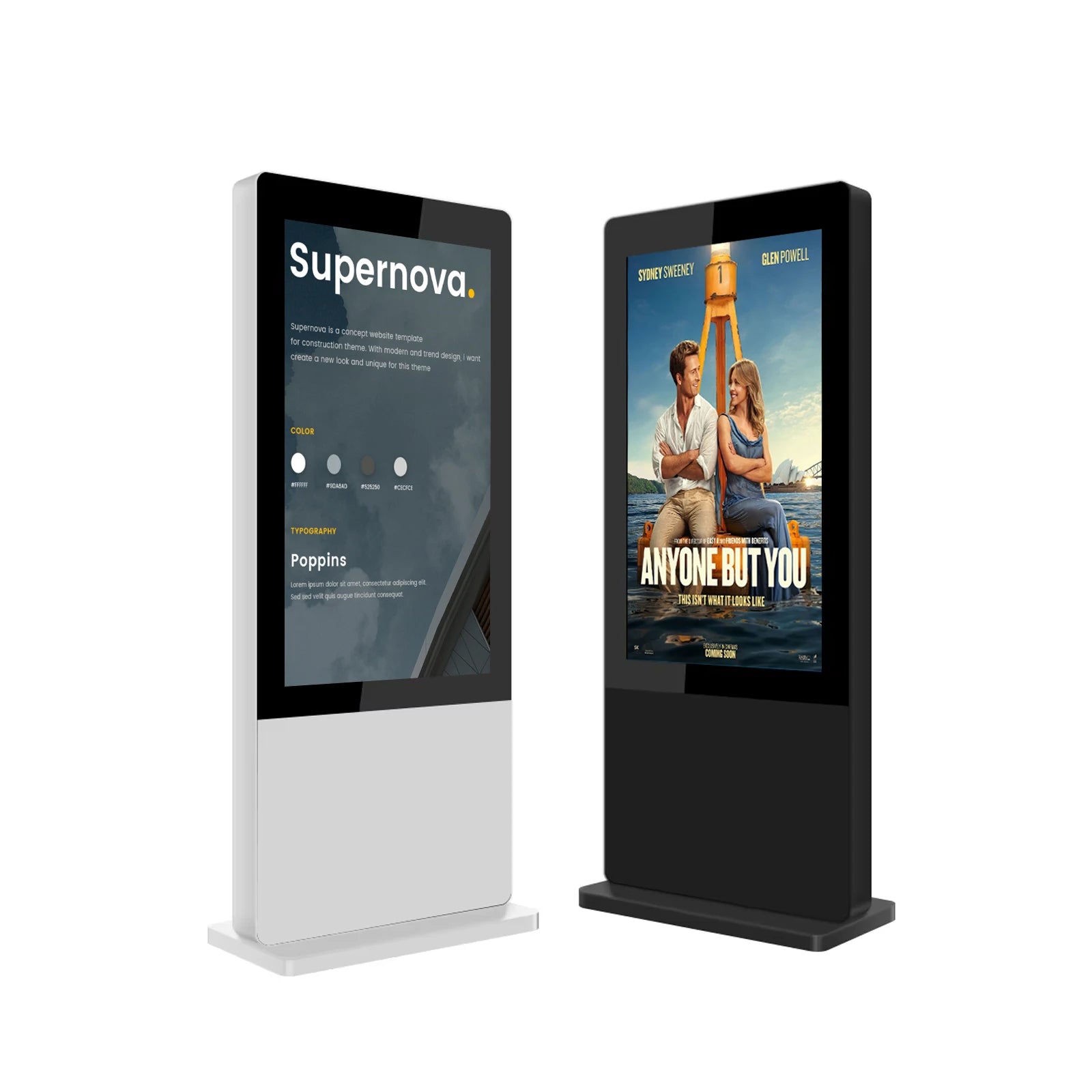 Outdoor Digital Signage Kiosk Floor Standing Advertising Player Totem