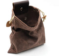 Outdoor Foraging Pouch Bag Waxed Leather Canvas Fruit Picking Bag Garden Mushroom Pouches Hunting Bag  Bushcraft Belt