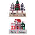 Christmas Wooden Handcrafted Small House Table Ornament Gift Micro Landscape Scene Layout Props From China