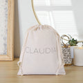 Custom Logo Reusable Eco Friendly Thin Cotton Muslin Drawstring Gift Packing Cosmetic Pouch Bag