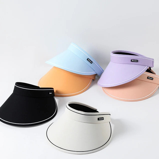 Wide Brim UV Protection Snapback Hat for Ponytail Casual Leisure Outdoor Sports Sun Visor Hat with UV Protection