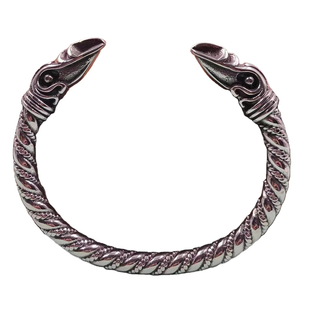 Nordic Viking Stainless Steel Large Viking Norse Odin's Raven Bracelet Norse Arm Ring Cuff Bangle Vikings Jewellery Gif