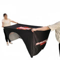 Promotional Custom Design Full Color Custom Size Stretch Open Back Table Cloth for Trade Show Display